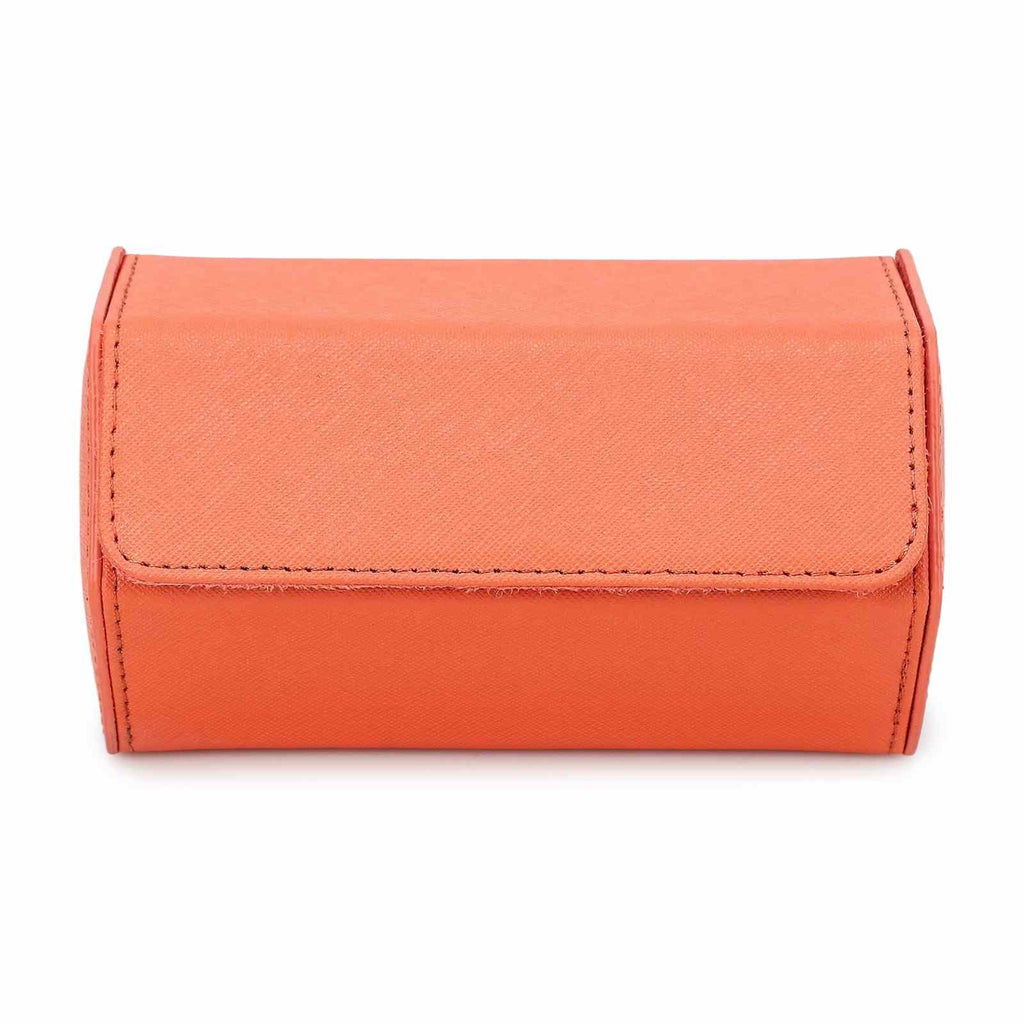 CONTACTS FAMILY 2 Watches Orange Saffiano leather watch case - view 1