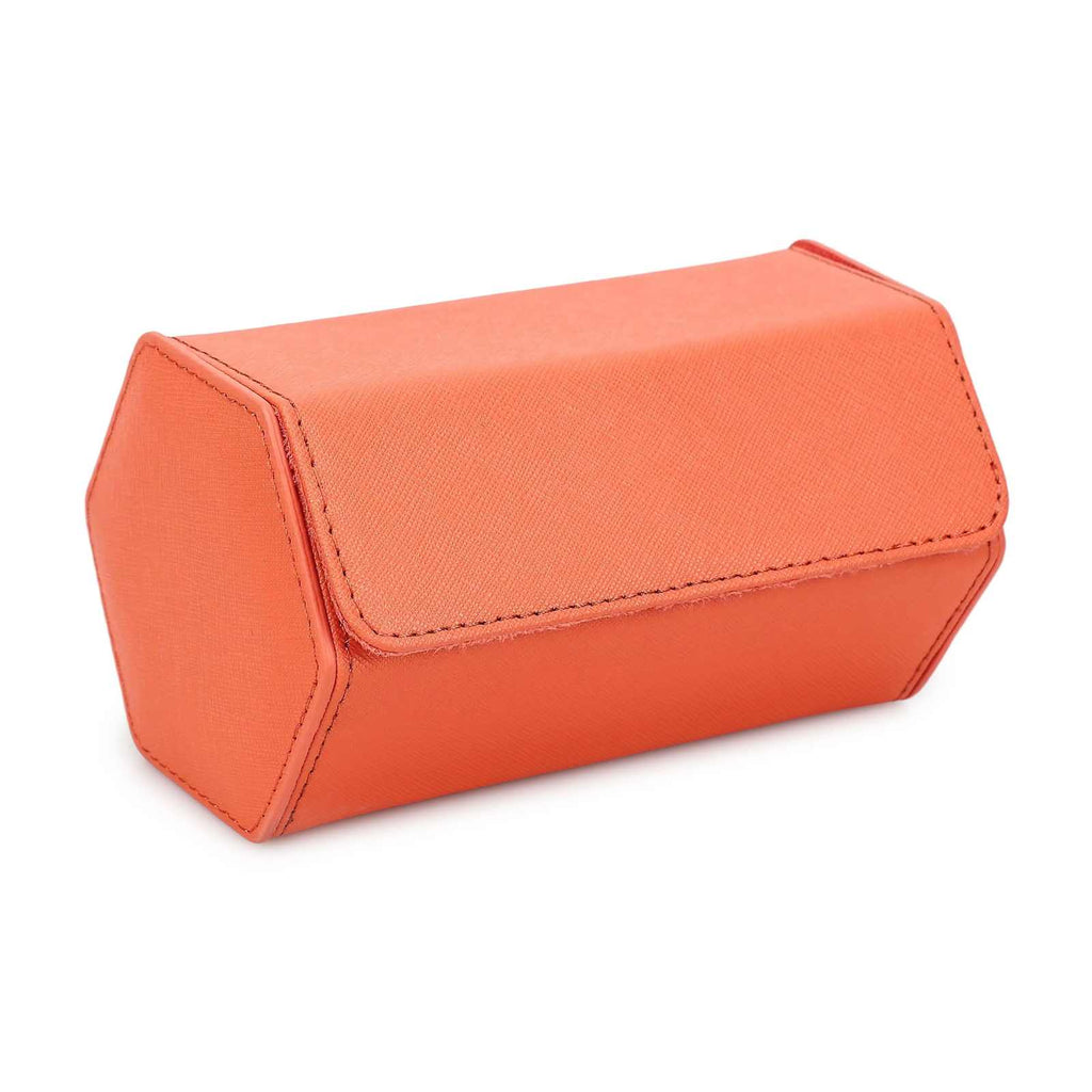 CONTACTS FAMILY 2 Watches Orange Saffiano leather watch case - view 3
