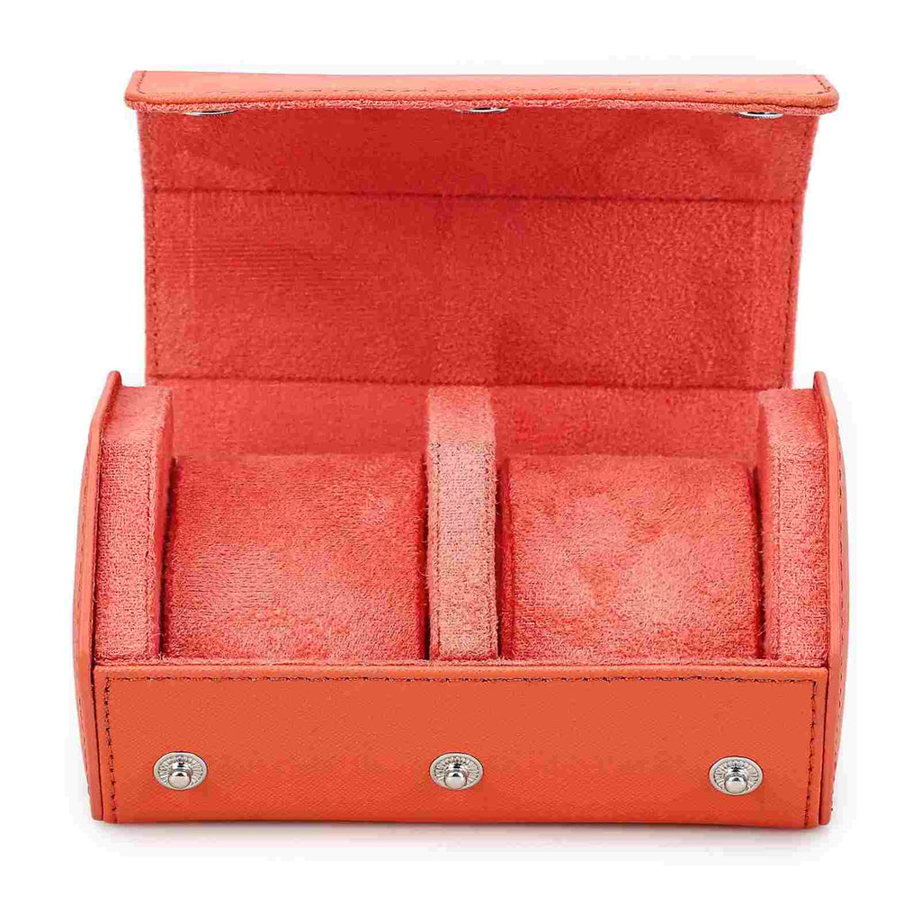 CONTACTS FAMILY 2 Watches Orange Saffiano leather watch case - view 5