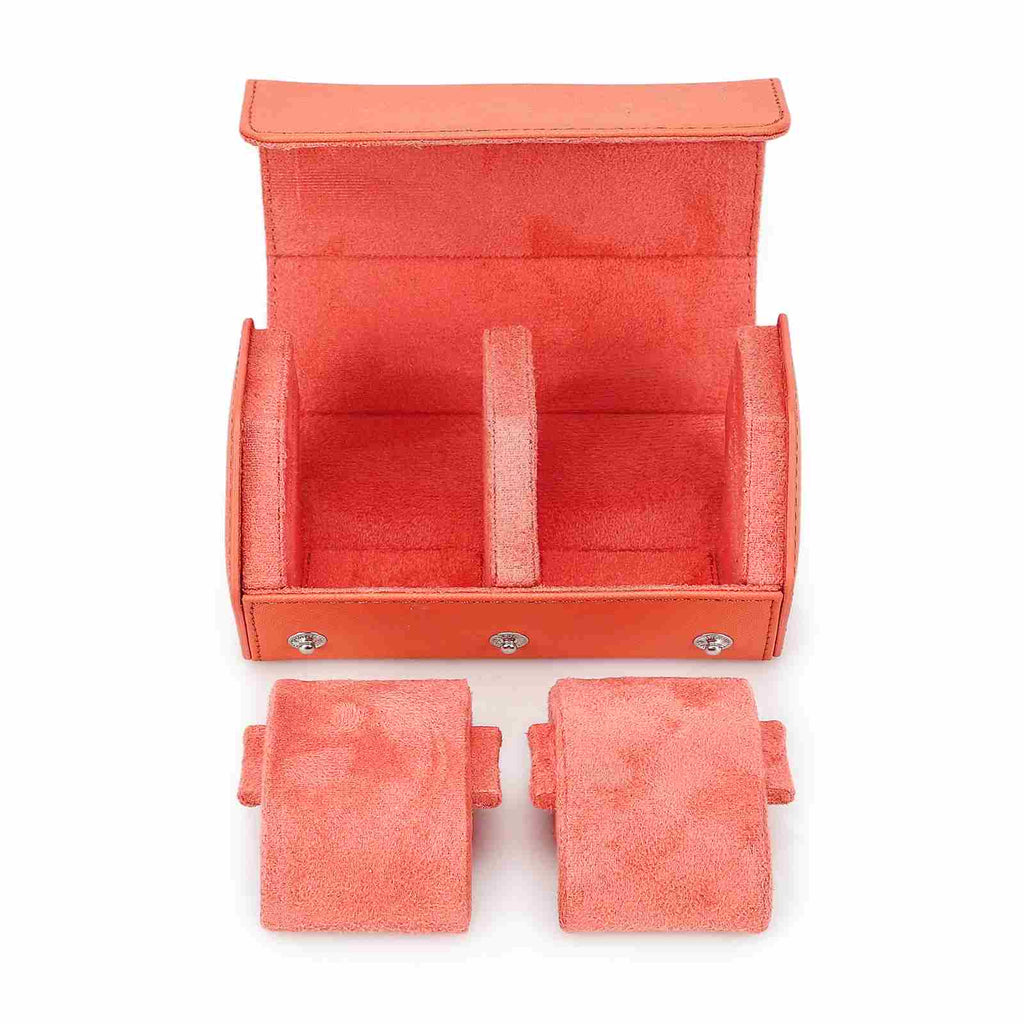 CONTACTS FAMILY 2 Watches Orange Saffiano leather watch case - view 7