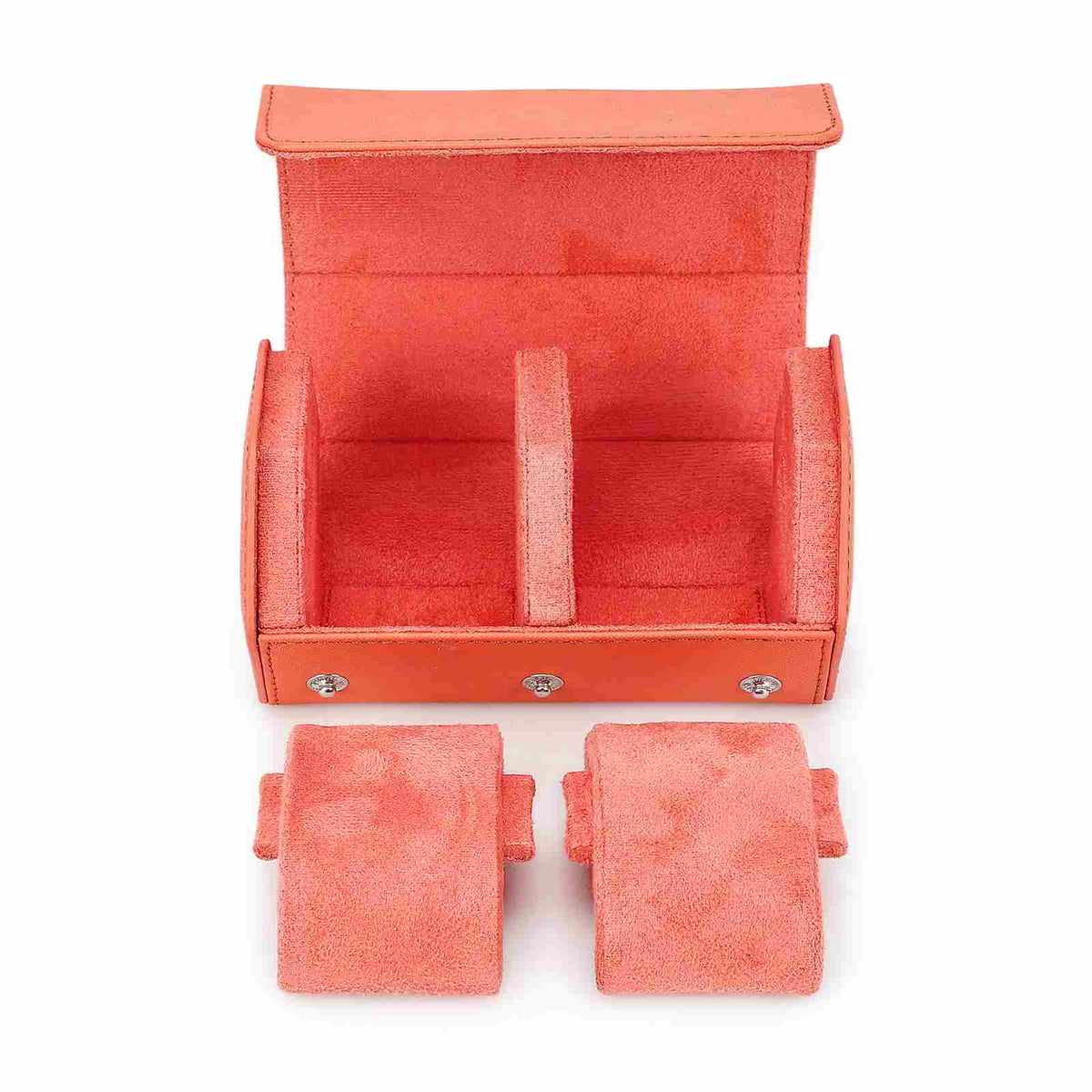CONTACTS FAMILY 2 Watches Orange Saffiano leather watch case - view 7
