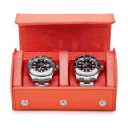 CONTACTS FAMILY 2 Watches Orange Saffiano leather watch case - view 8