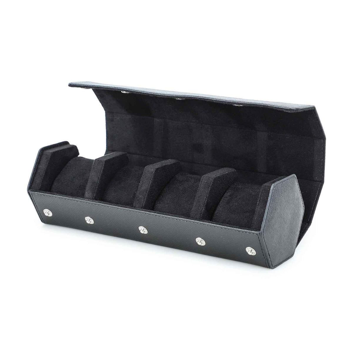 CONTACTS FAMILY 4 Watches Black Saffiano leather watch case - view 6
