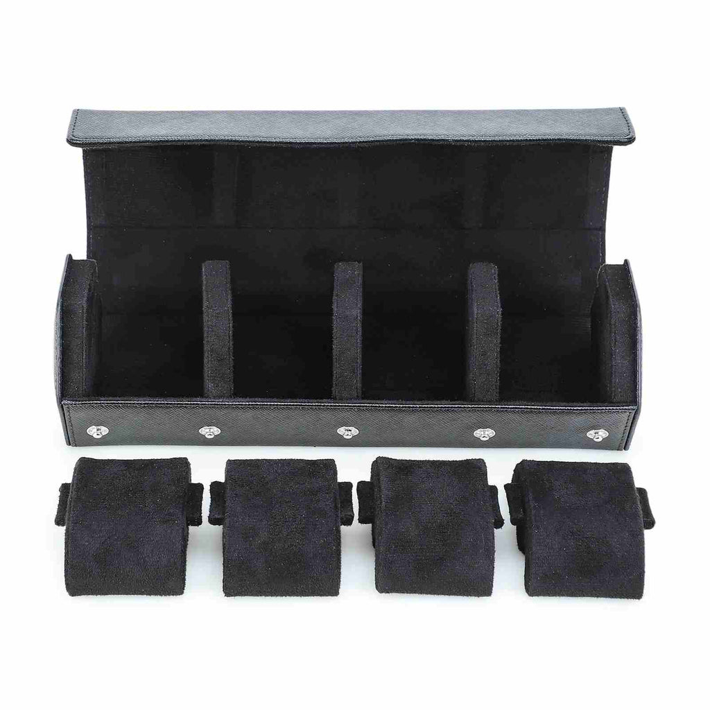 CONTACTS FAMILY 4 Watches Black Saffiano leather watch case - view 7