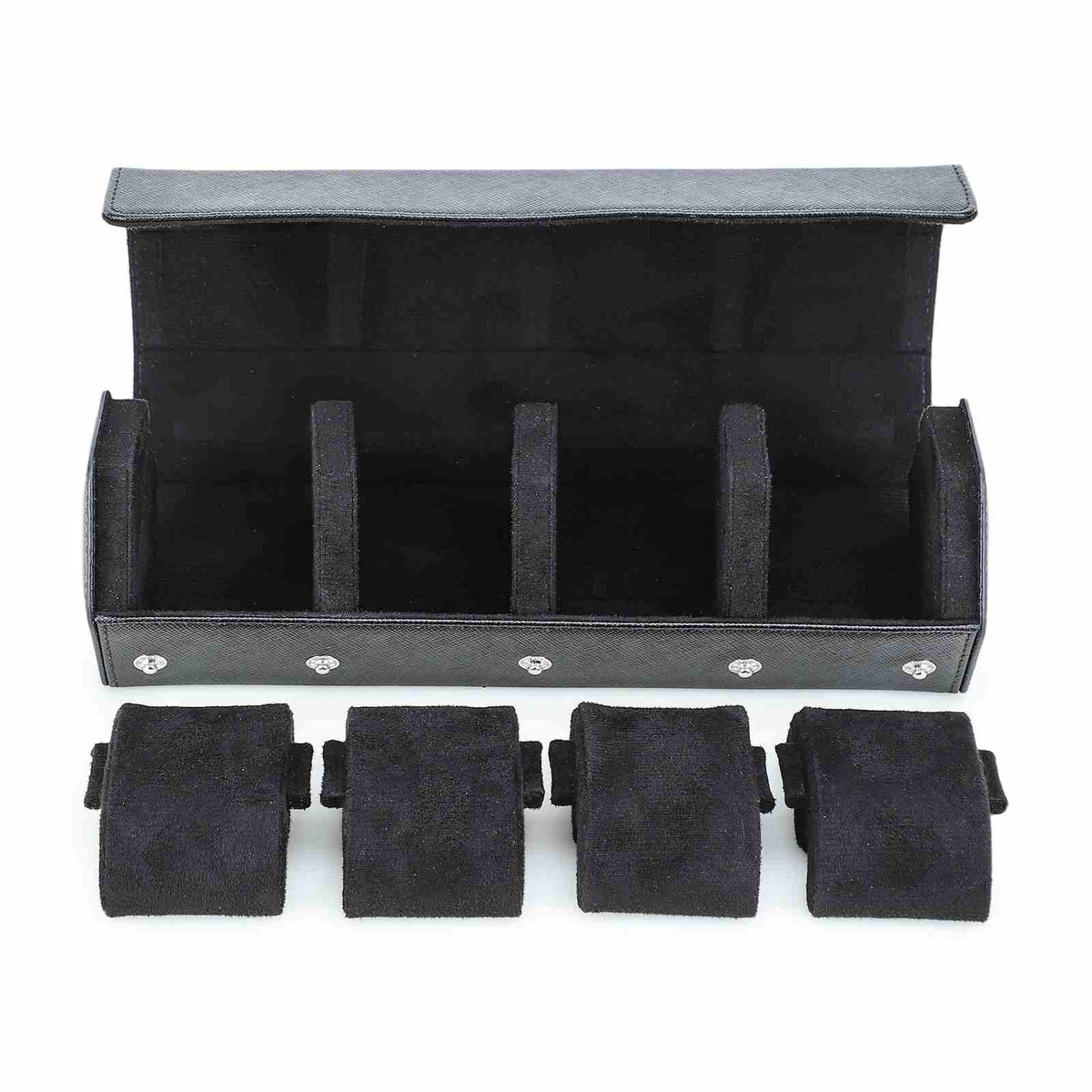 CONTACTS FAMILY 4 Watches Black Saffiano leather watch case - view 7