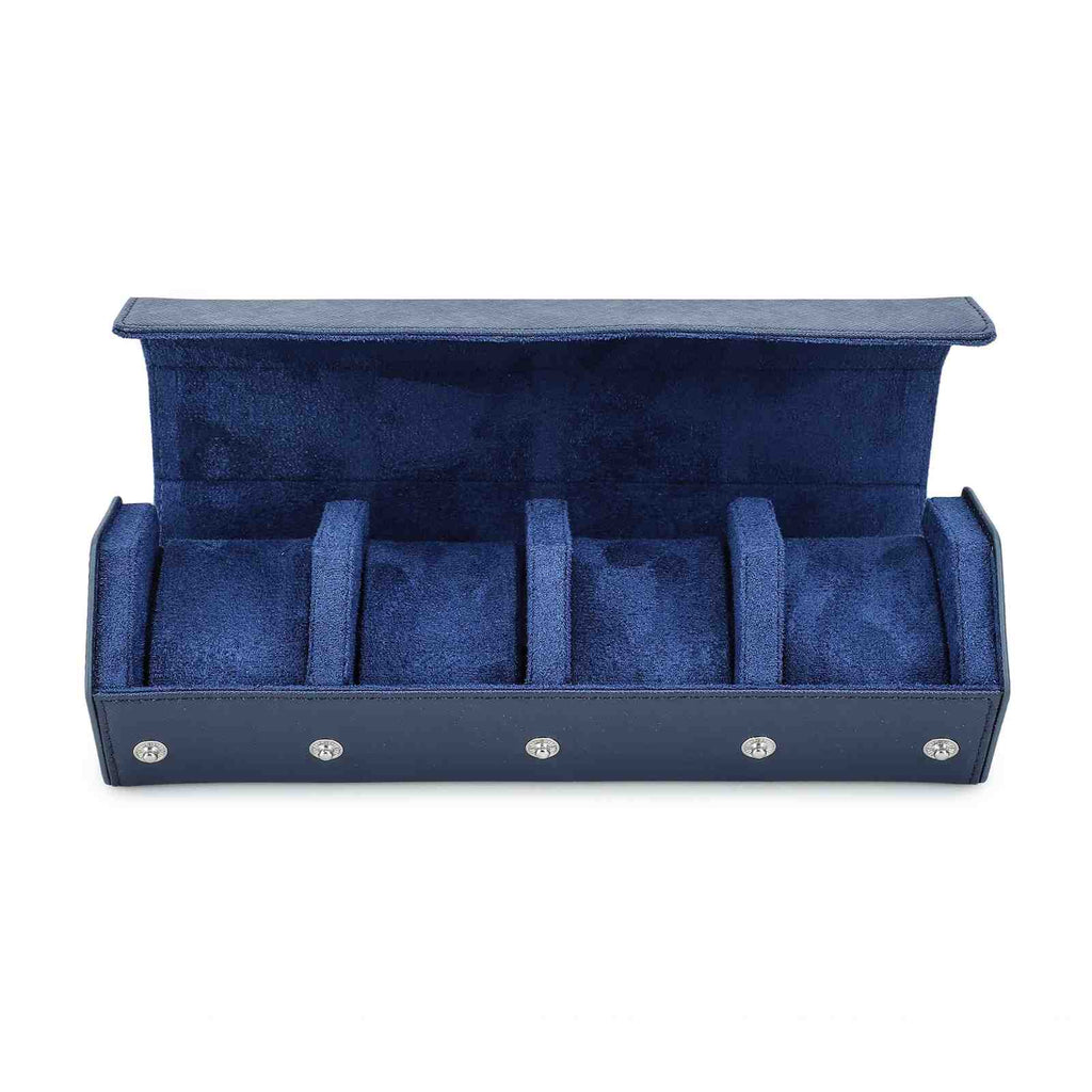 CONTACTS FAMILY 4 Watches Blue Saffiano leather watch case - view 5