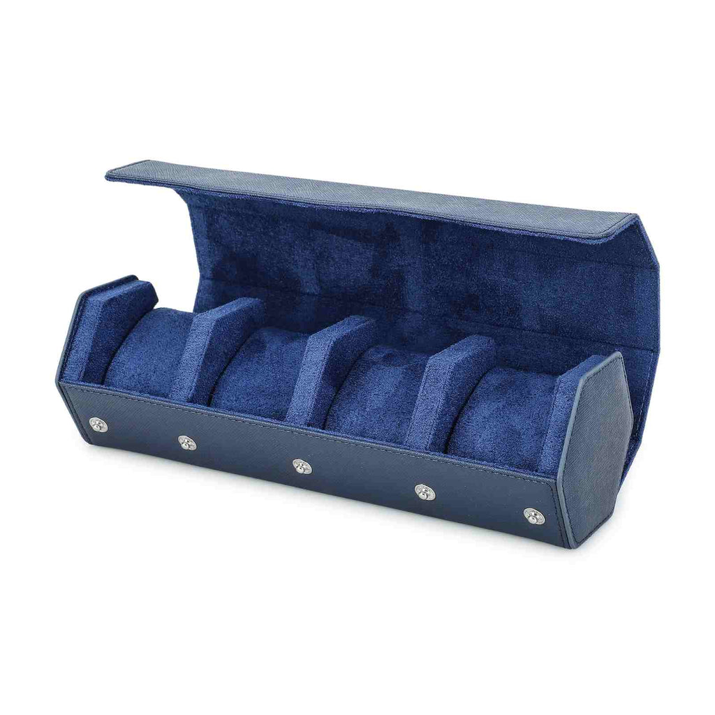CONTACTS FAMILY 4 Watches Blue Saffiano leather watch case - view 6