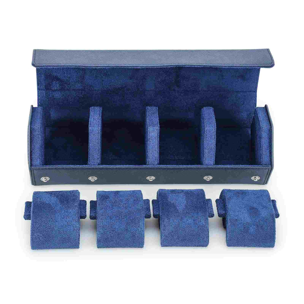 CONTACTS FAMILY 4 Watches Blue Saffiano leather watch case - view 7