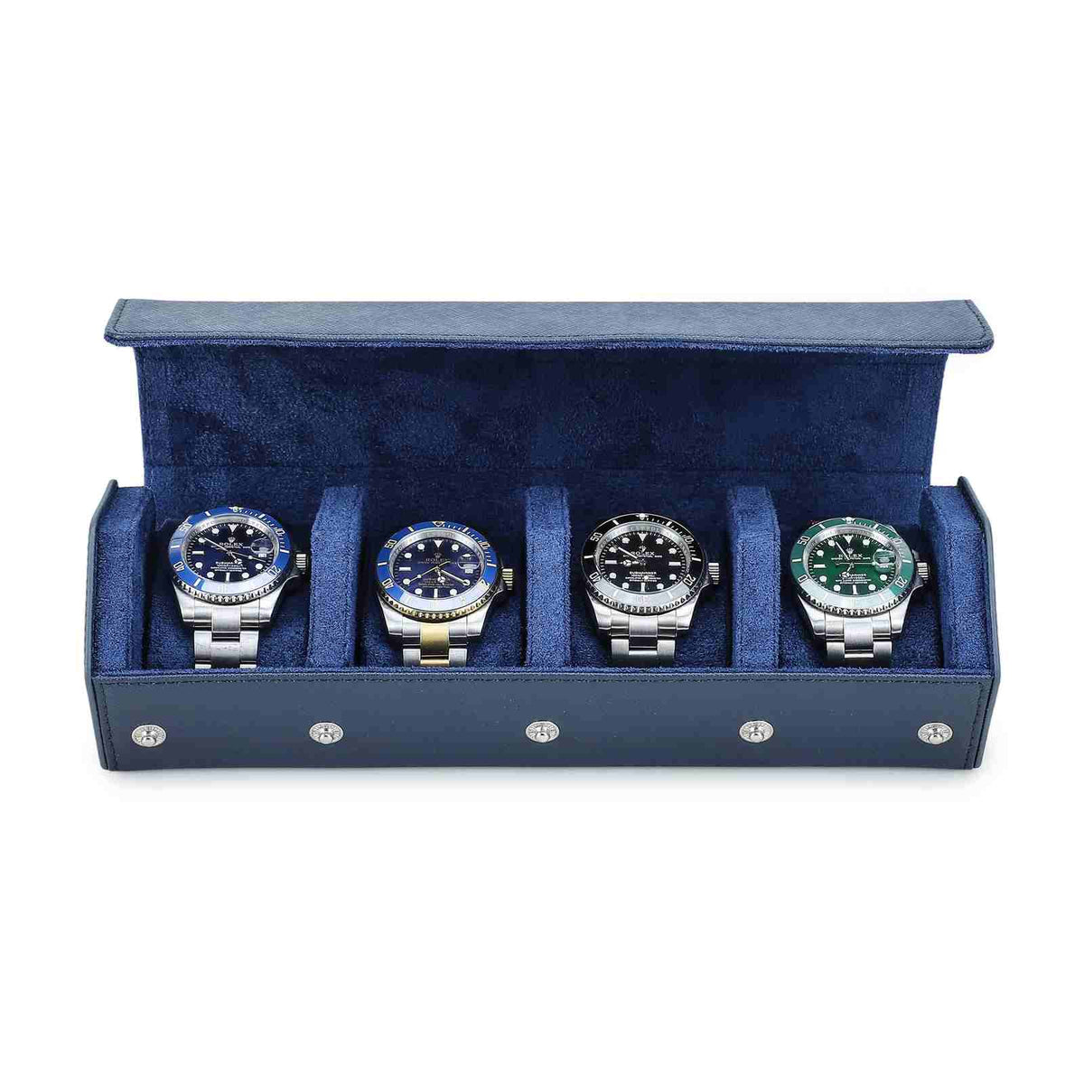 CONTACTS FAMILY 4 Watches Blue Saffiano leather watch case - view 8