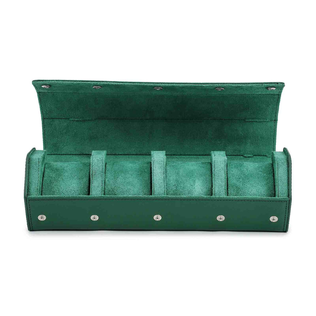 CONTACTS FAMILY 4 Watches Green Saffiano leather watch case - view 5