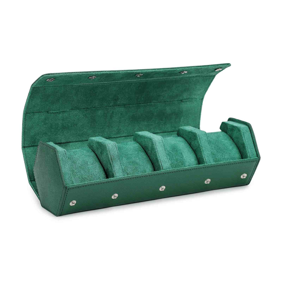 CONTACTS FAMILY 4 Watches Green Saffiano leather watch case - view 6