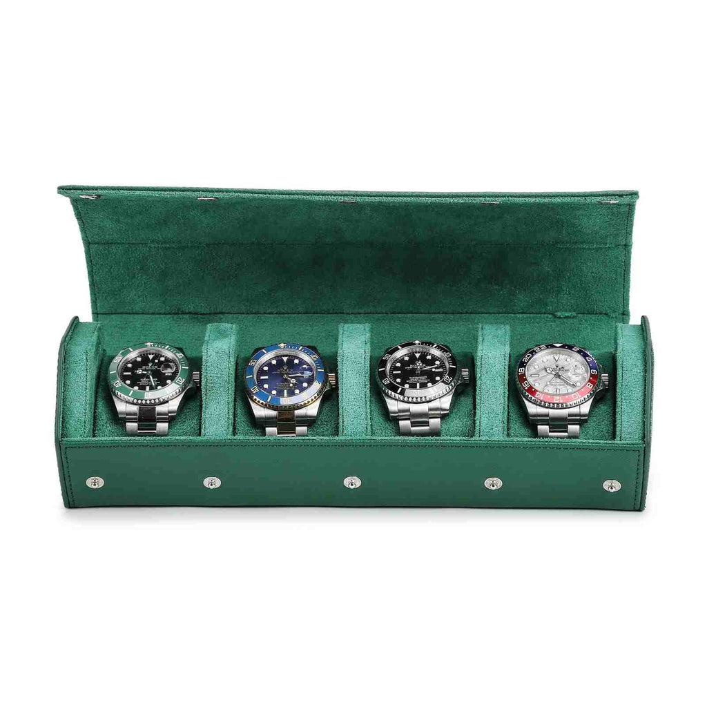 CONTACTS FAMILY 4 Watches Green Saffiano leather watch case - view 8