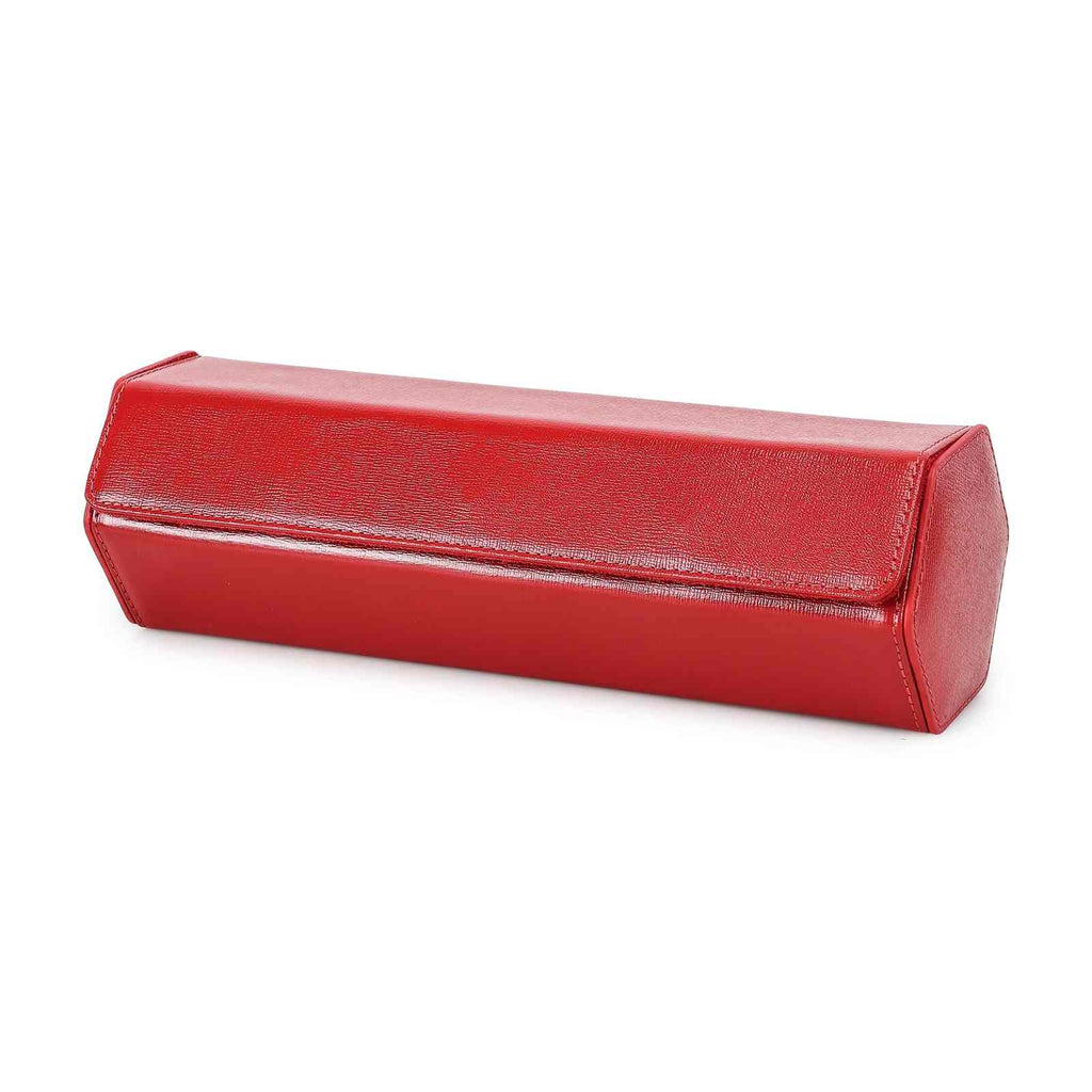 CONTACTS FAMILY 4 Watches Red Saffiano leather watch case - view 2