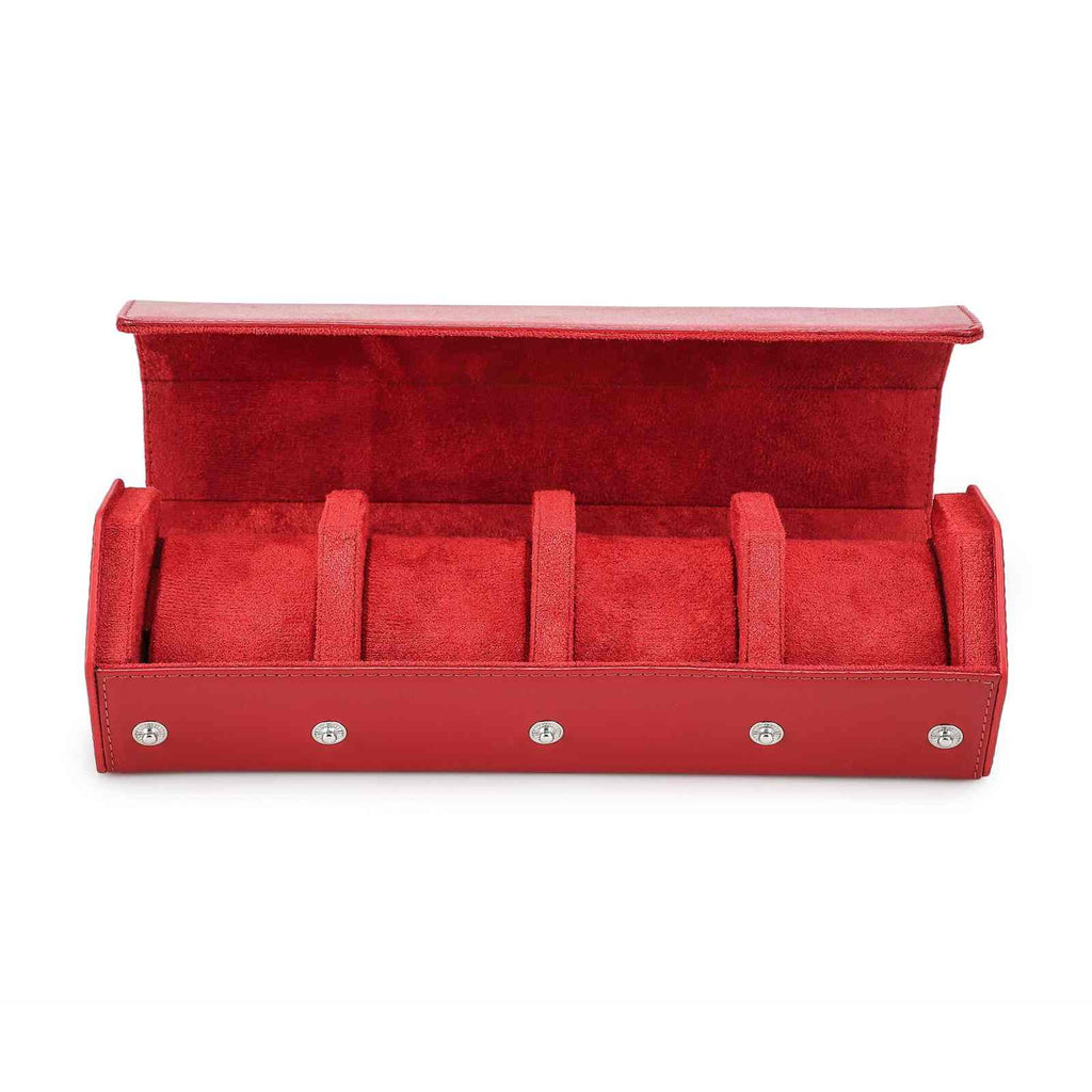 CONTACTS FAMILY 4 Watches Red Saffiano leather watch case - view 5