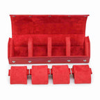 CONTACTS FAMILY 4 Watches Red Saffiano leather watch case - view 7