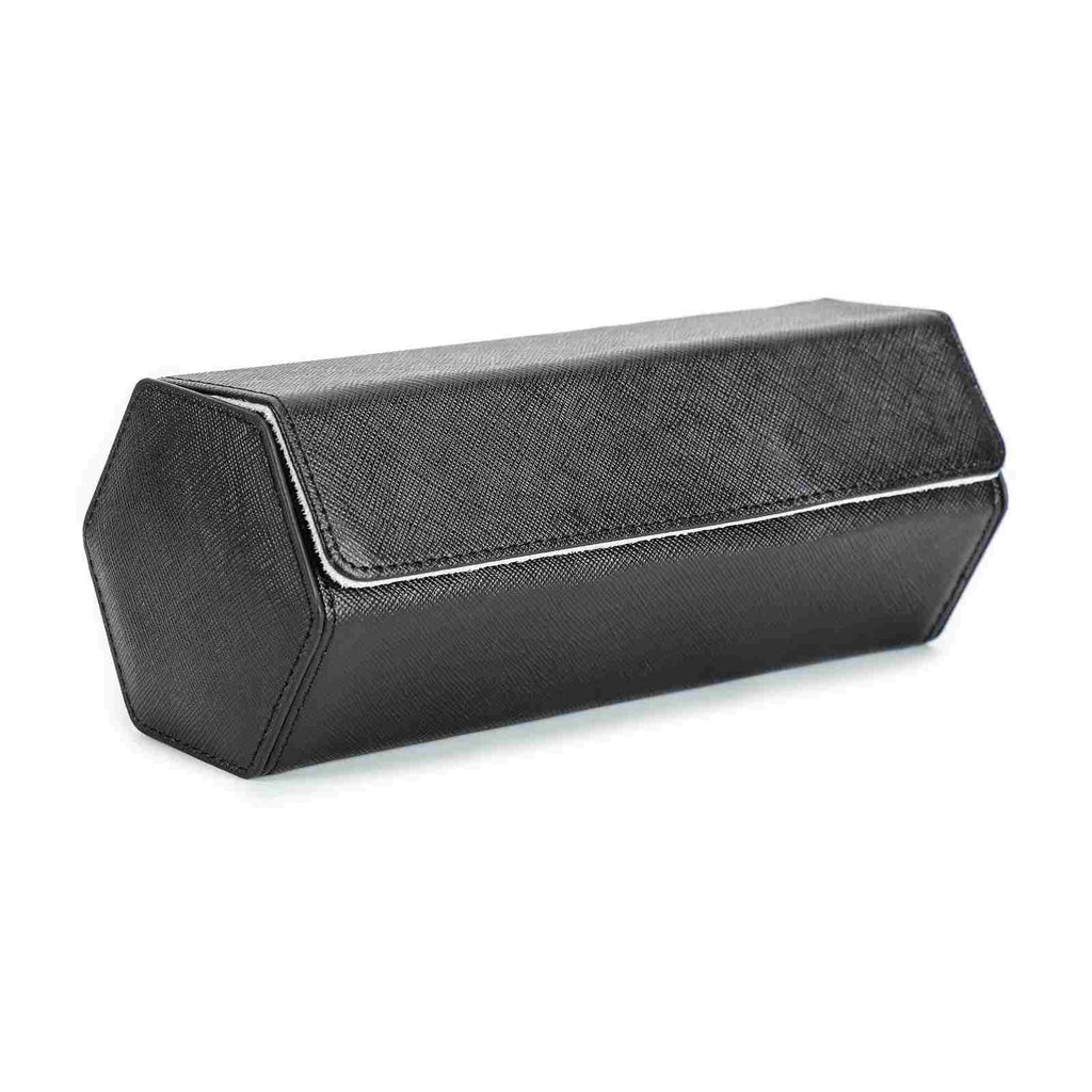 CONTACTS FAMILY 3 Watches Black Saffiano leather watch case - view 2