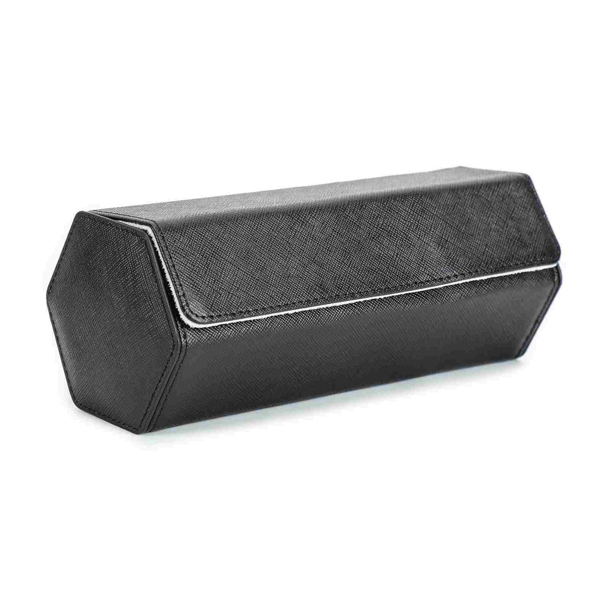 CONTACTS FAMILY 3 Watches Black Saffiano leather watch case - view 2