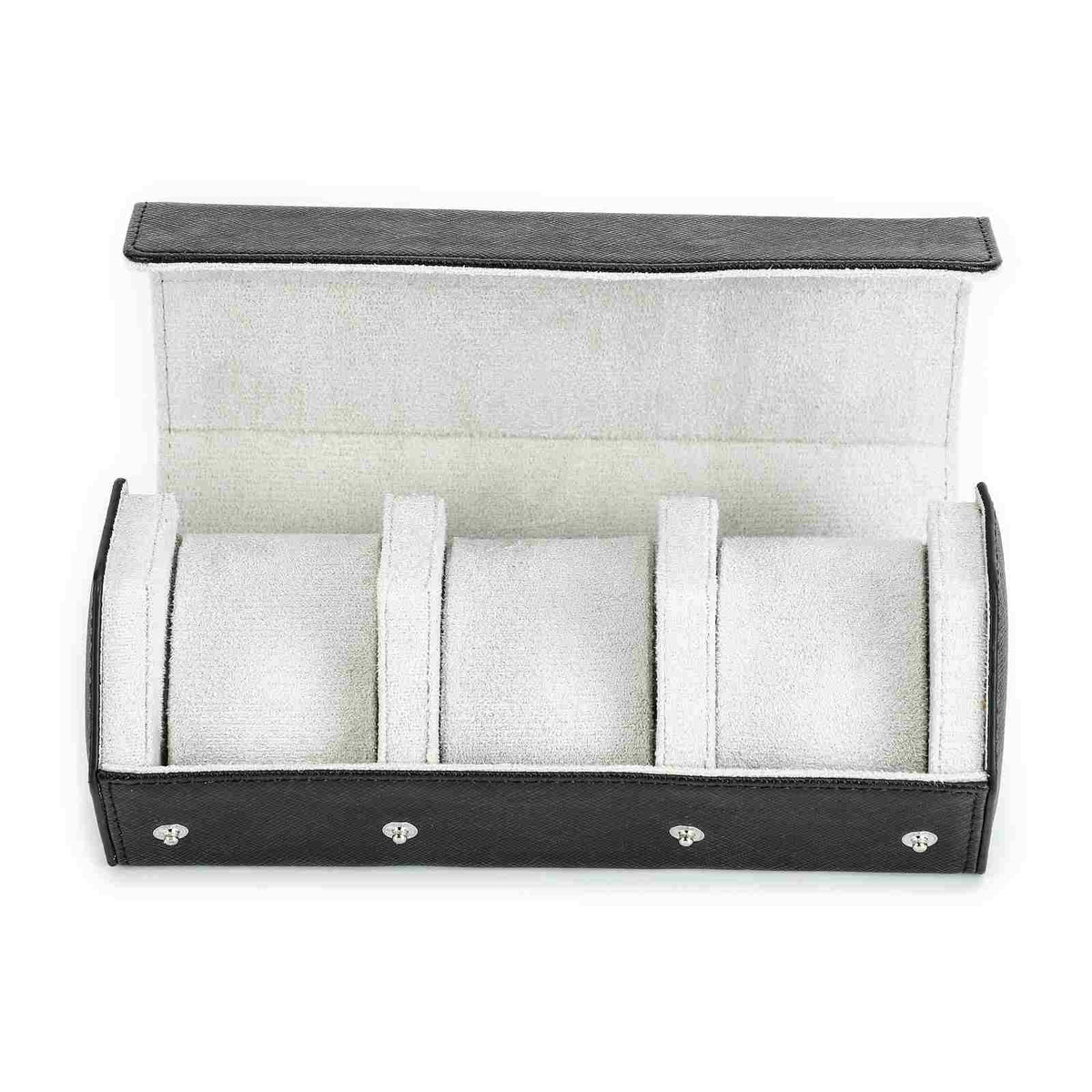 CONTACTS FAMILY 3 Watches Black Saffiano leather watch case - view 5