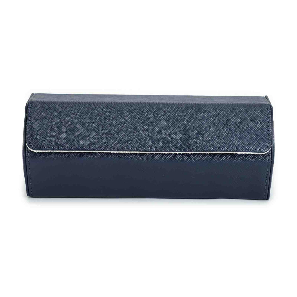 CONTACTS FAMILY 3 Watches Blue Saffiano leather watch case - view 1