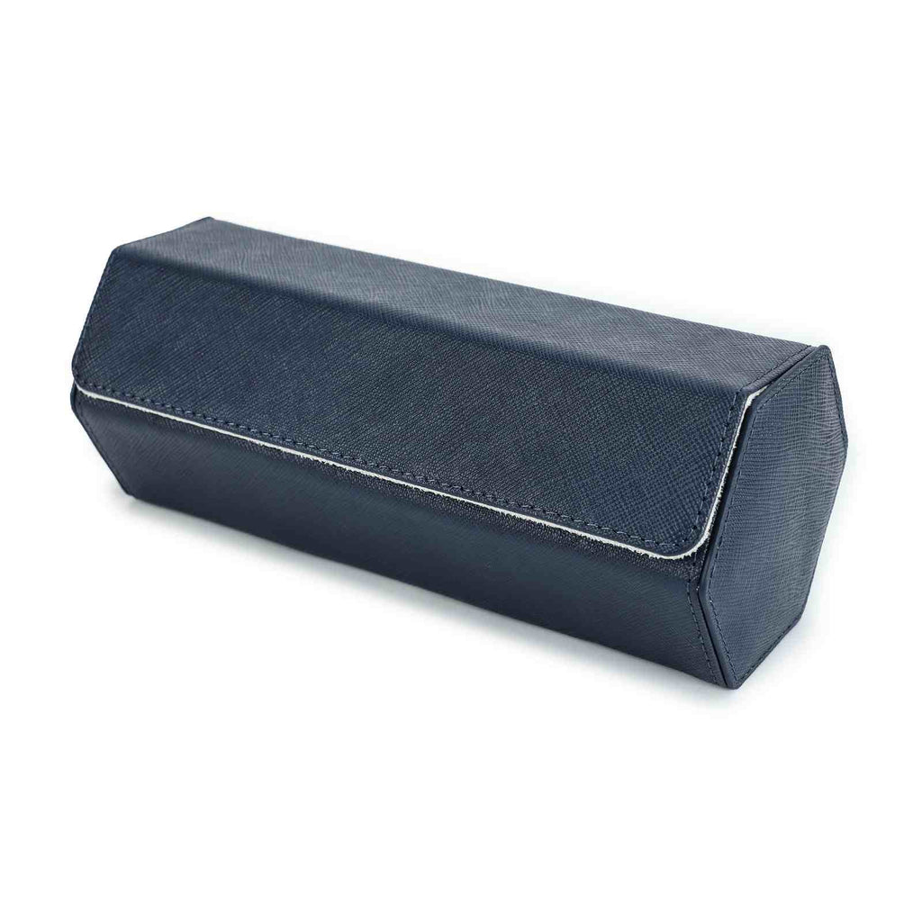 CONTACTS FAMILY 3 Watches Blue Saffiano leather watch case - view 2