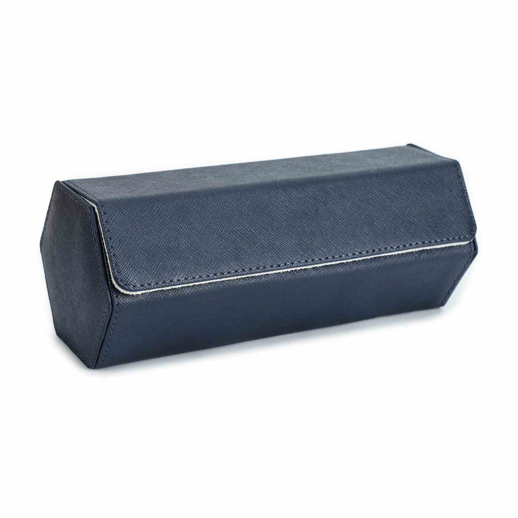 CONTACTS FAMILY 3 Watches Blue Saffiano leather watch case - view 3
