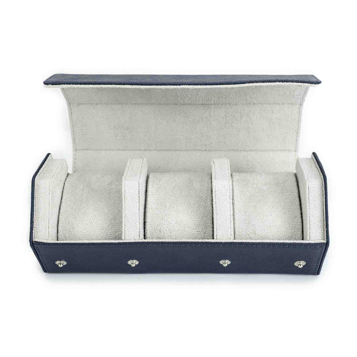 CONTACTS FAMILY 3 Watches Blue Saffiano leather watch case - view 5