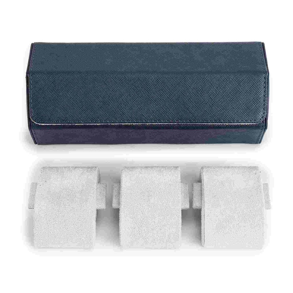 CONTACTS FAMILY 3 Watches Blue Saffiano leather watch case - view 7