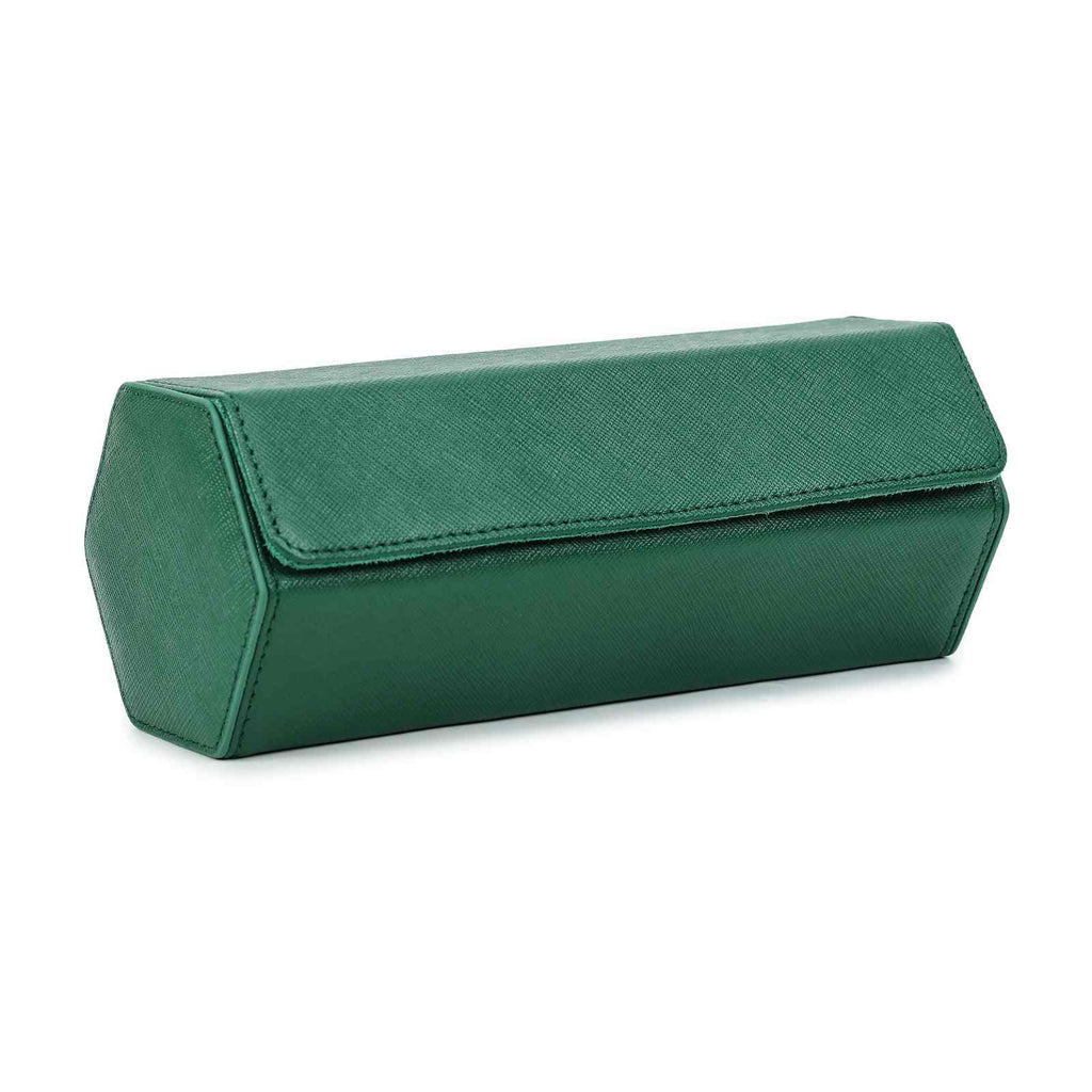 CONTACTS FAMILY 3 Watches Green Saffiano leather watch case - view 2