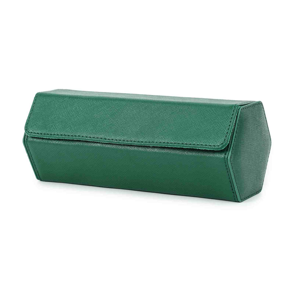 CONTACTS FAMILY 3 Watches Green Saffiano leather watch case - view 3