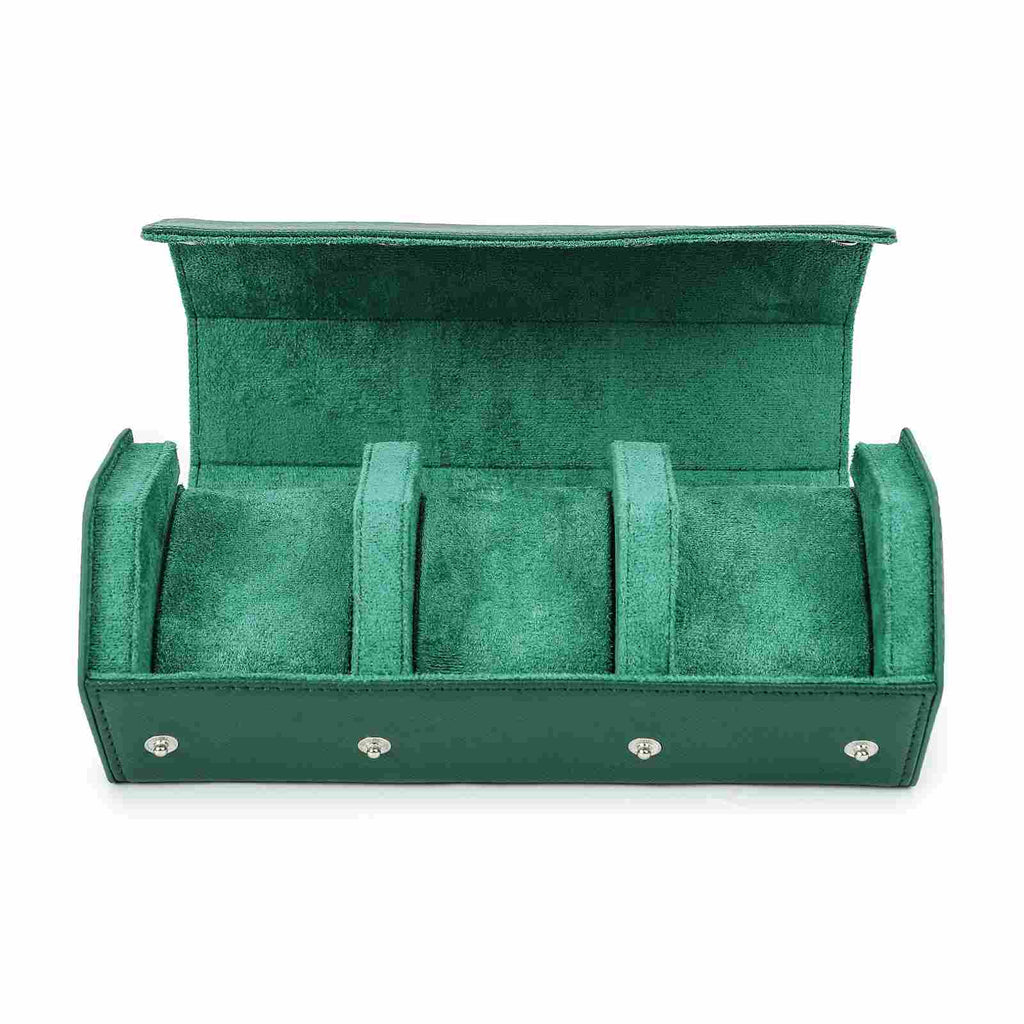 CONTACTS FAMILY 3 Watches Green Saffiano leather watch case - view 4