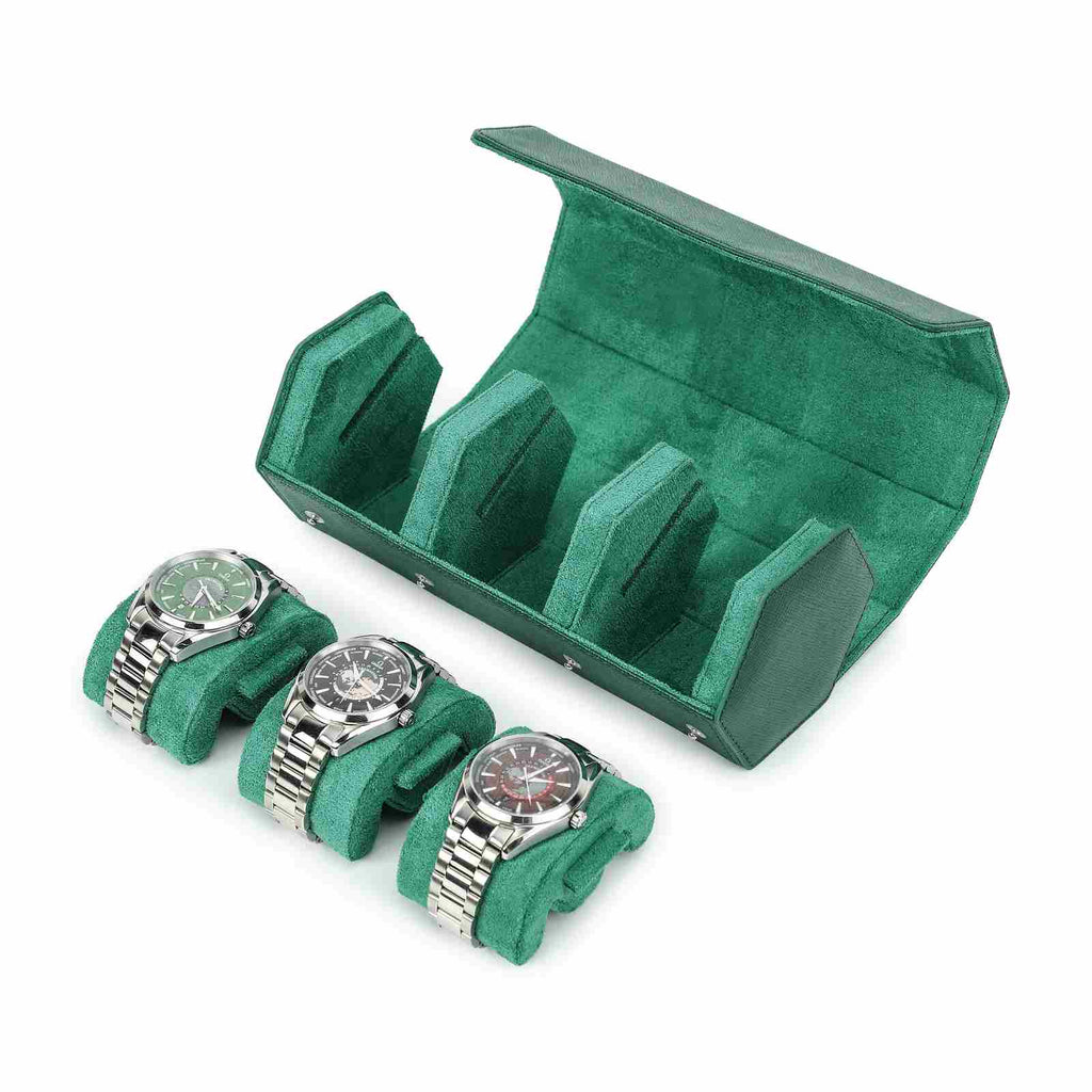 CONTACTS FAMILY 3 Watches Green Saffiano leather watch case - view 8