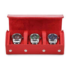 CONTACTS FAMILY 3 Watches Red Saffiano leather watch case - view 8