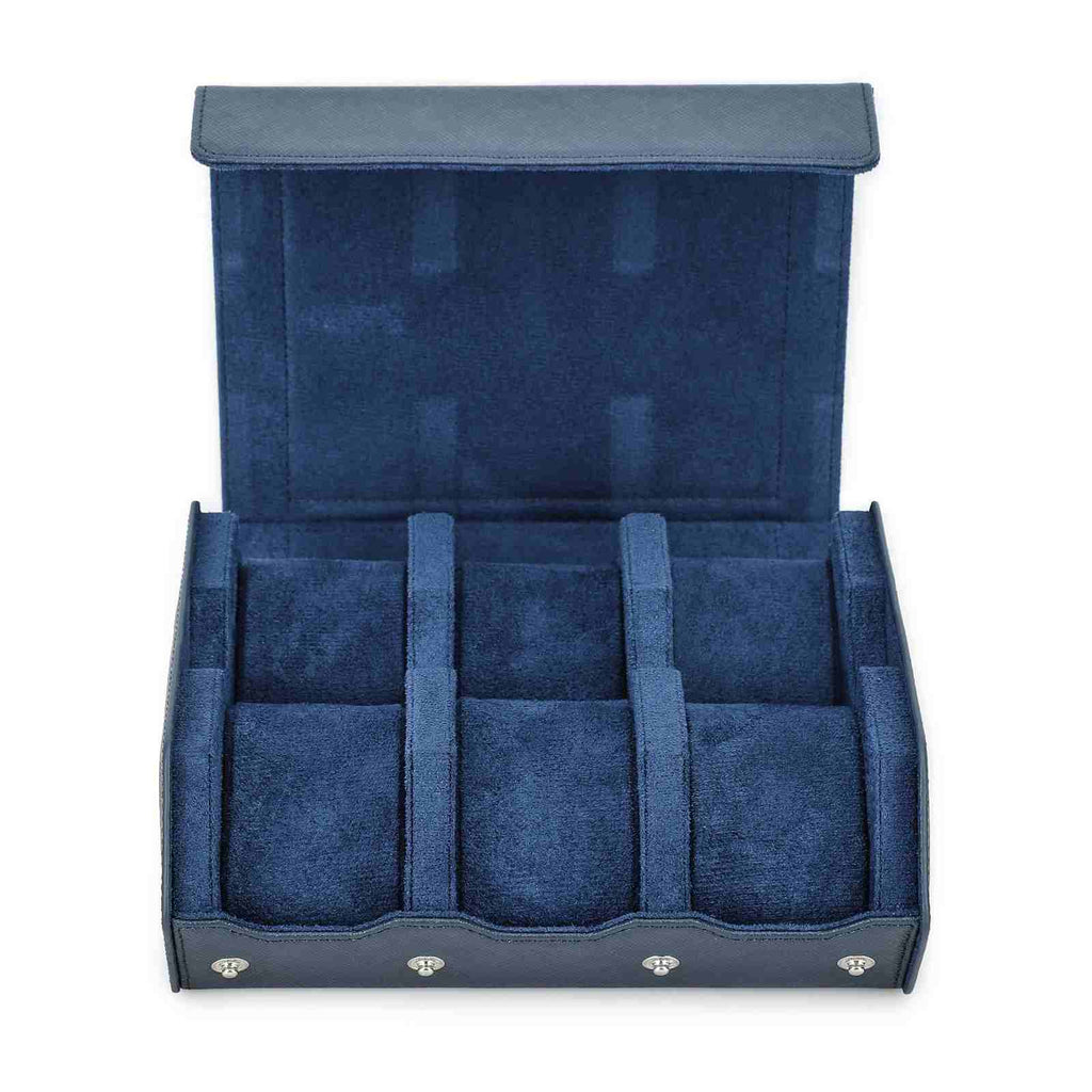 CONTACTS FAMILY 6 Watches Blue Saffiano leather watch case - view 5