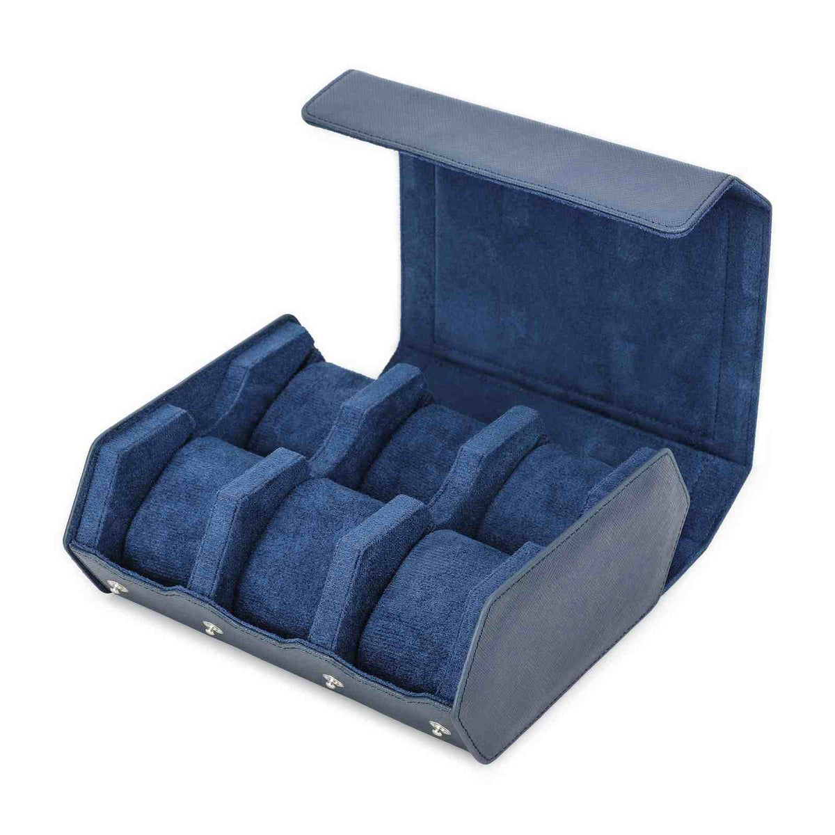 CONTACTS FAMILY 6 Watches Blue Saffiano leather watch case - view 6