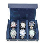 CONTACTS FAMILY 6 Watches Blue Saffiano leather watch case - view 8