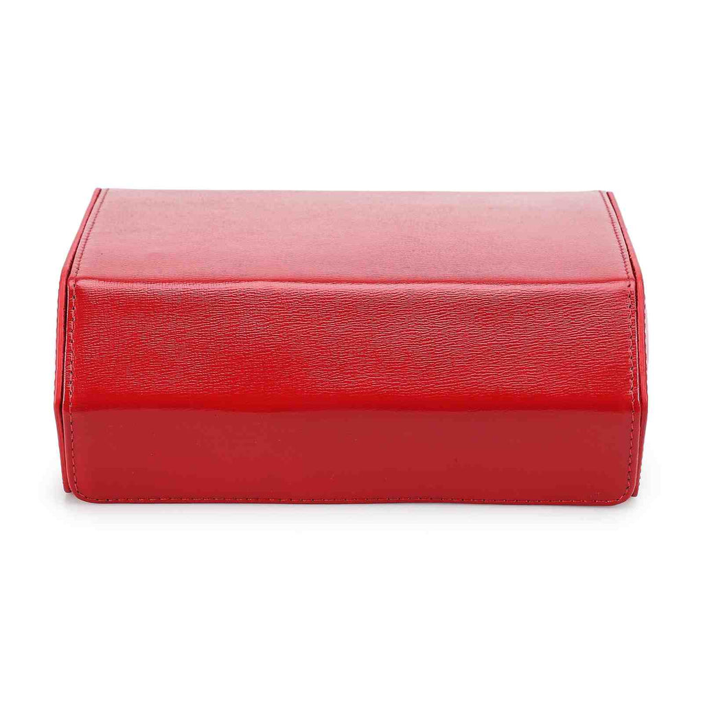 CONTACTS FAMILY 6 Watches Red Saffiano leather watch case - view 1