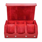 CONTACTS FAMILY 6 Watches Red Saffiano leather watch case - view 5