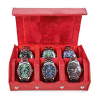 CONTACTS FAMILY 6 Watches Red Saffiano leather watch case - view 8