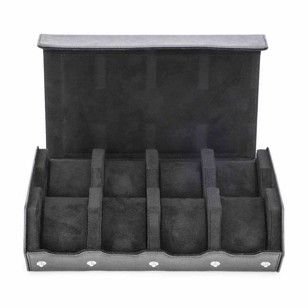 CONTACTS FAMILY 8 Watches Black Saffiano leather watch case - view 5