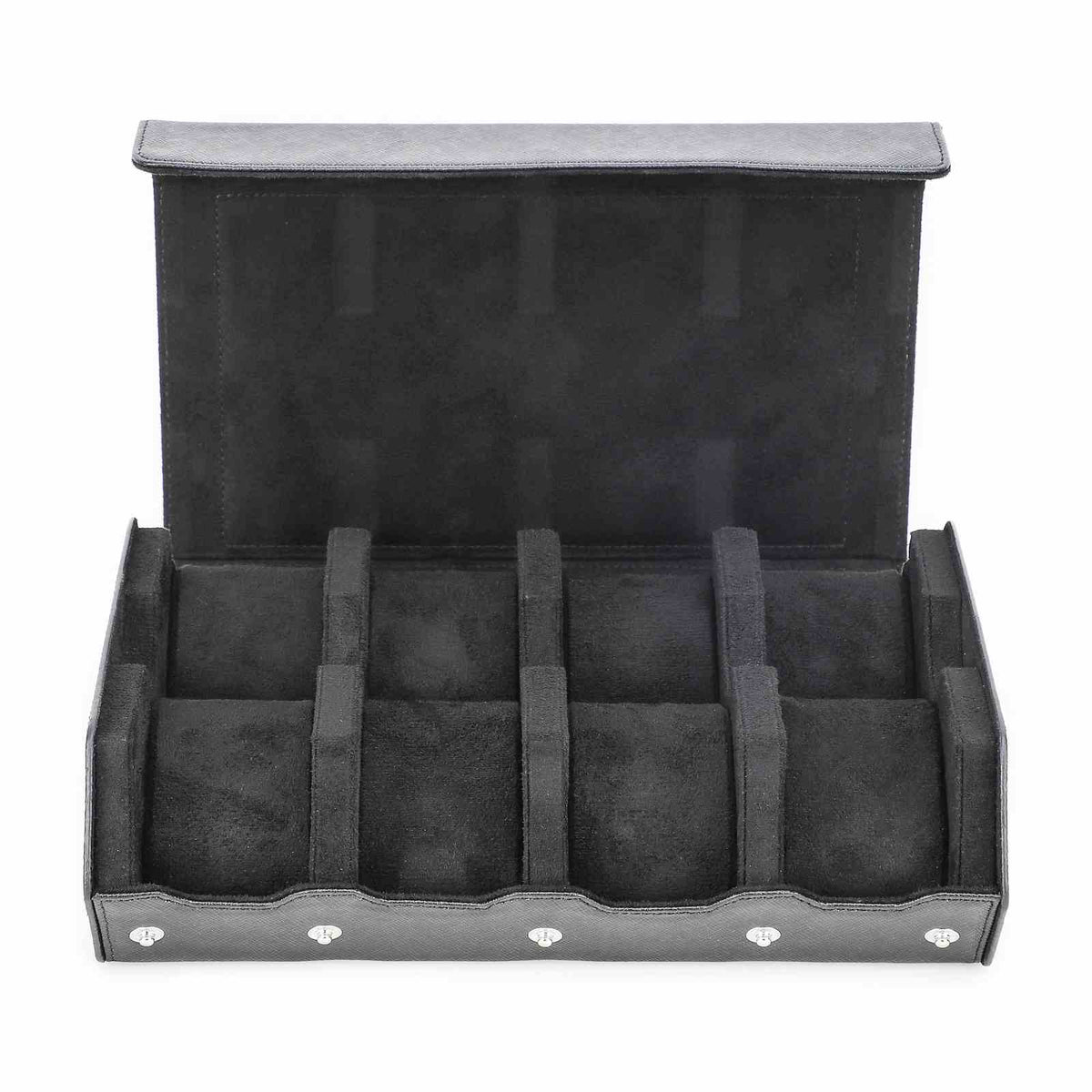 CONTACTS FAMILY 8 Watches Black Saffiano leather watch case - view 5