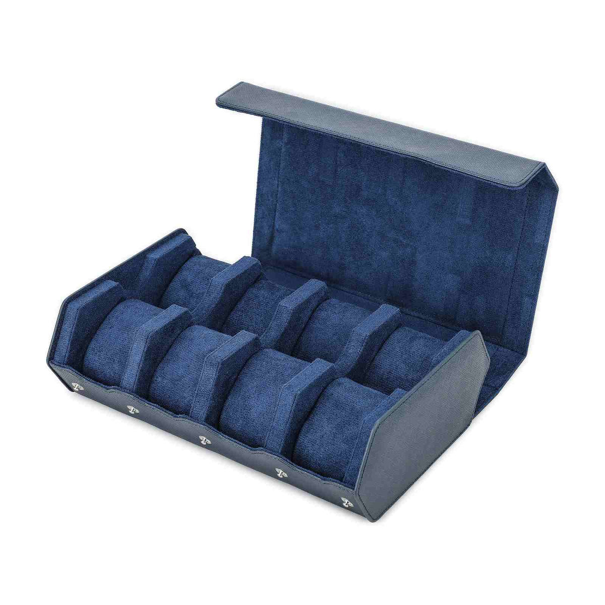 CONTACTS FAMILY 8 Watches Blue Saffiano leather watch case - view 6