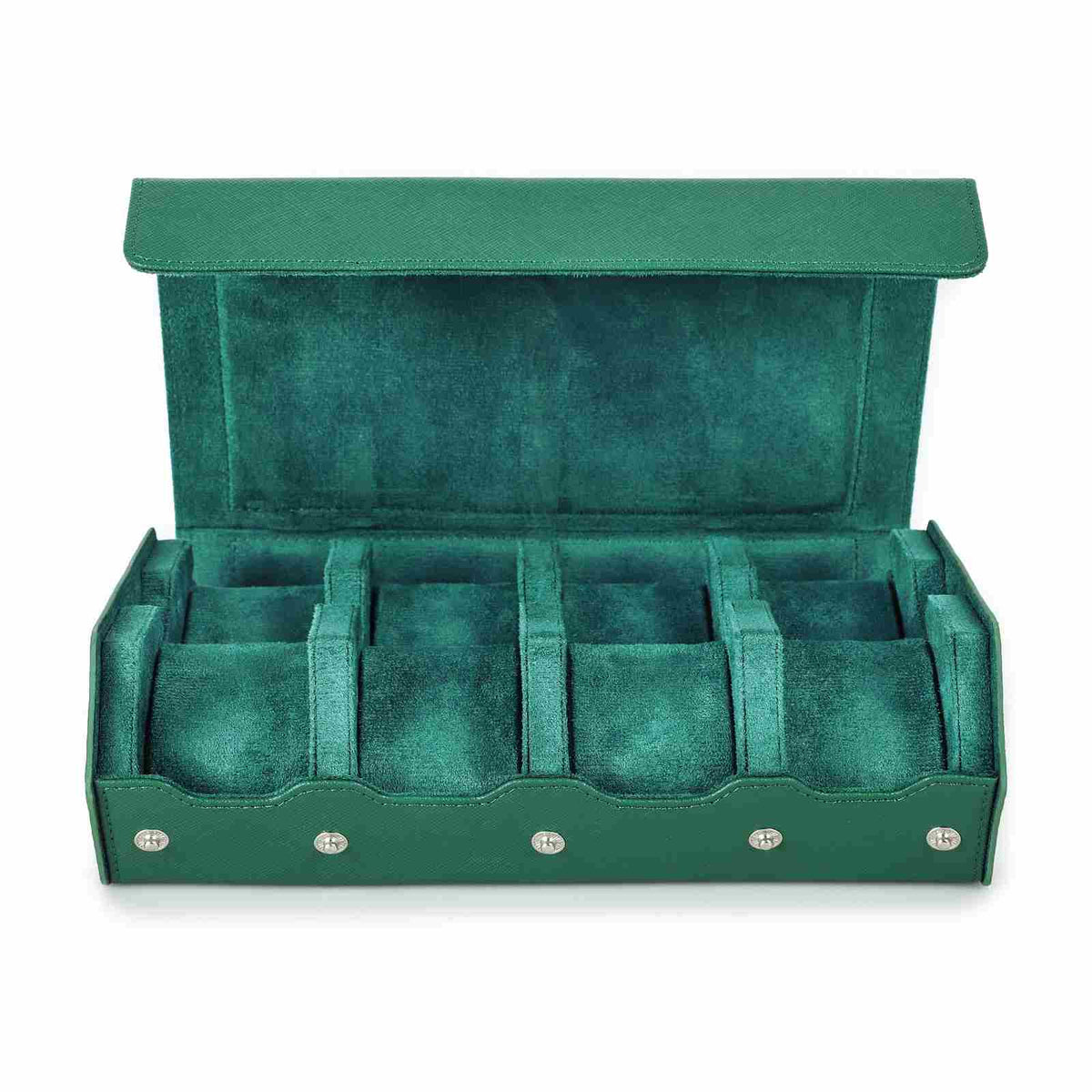 CONTACTS FAMILY 8 Watches Green Saffiano leather watch case - view 5