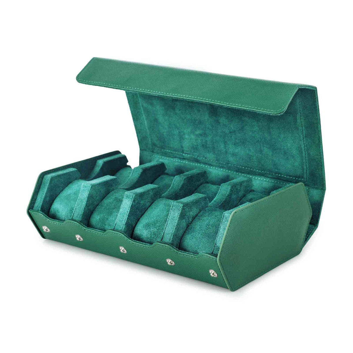 CONTACTS FAMILY 8 Watches Green Saffiano leather watch case - view 6