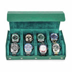 CONTACTS FAMILY 8 Watches Green Saffiano leather watch case - view 8