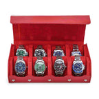 CONTACTS FAMILY 8 Watches Red Saffiano leather watch case - view 8
