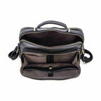 Handmade Full-Grain Leather 8.3-Inch Tablet Crossbody Bag in Black - view 2