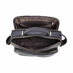 Handmade Full-Grain Leather 8.3-Inch Tablet Crossbody Bag in Black - view 3