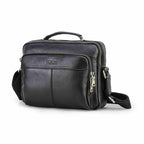 Handmade Full-Grain Leather 8.3-Inch Tablet Crossbody Bag in Black - view 5