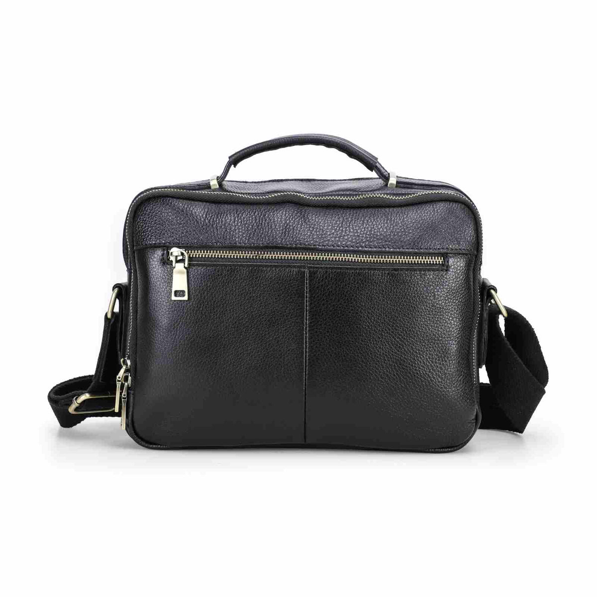 Handmade Full-Grain Leather 8.3-Inch Tablet Crossbody Bag in Black - view 7