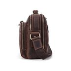 Handmade Full-Grain Leather 8.3-Inch Tablet Crossbody Bag in Coffee - view 6